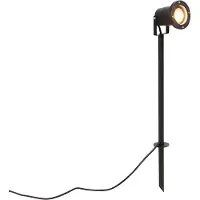 QAZQA Spot noir orientable avec câble de 300 cm et fiche IP65 - Basic