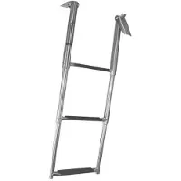 Lalizas Stainless Steel Telescopic Ladder Argenté 3 Steps