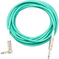Devine GIT5 Sea Foam Green câble guitare droit-coudé mono 5 mètres vert