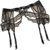 Petite fleur GOLD Porte-jarretelles noir