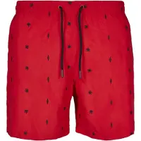 Urban Classics Shorts de bain rouge / noir