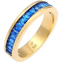 Elli PREMIUM Bague 'Saphire' bleu / or