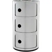 Kartell Componibili Classic Unité de Rangement Silver | 3 doors