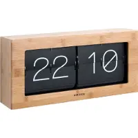 Karlsson - Horloge murale/de bureau Boxed Flip XL - Bambou