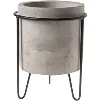 Cosy@home Pot de fleurs sur standard en métal Ø 13,5 cm gris
