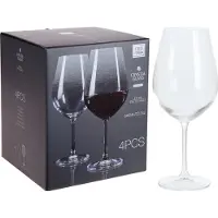 Excellent houseware Ensemble de 4 verres à vin , en cristal, 8 x 24 cm, 690 ml, transparents
