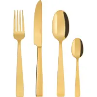 Sambonet Flat Edelstahl/PVD Gold Besteck 24tlg.Vh. S0015-S00017-62712G81