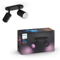 Philips Hue Fugato Spot Monté en Surface White and Color - Noir - 2 spots