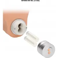 Realrock Gode Vibrant Réaliste Avec Testicules Blanc 20 cm