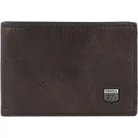 Fossil Cuir porte-monnaie Jesse Bifold Wallet Black noir