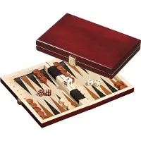 Philos Mallette de backgammon mini 19cm peuplier/érable