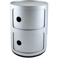 Kartell Componibili Classic Unité de Rangement Silver | 2 doors