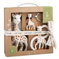 Sophie The Giraffe Lot de 2 jouets de dentition et porte-clés Maman et Bébé Girafe Sophie,