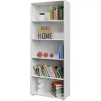 Casaria Étagère bibliothèque Vela 190x28x60cm blanche