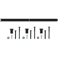 Intersteel 23450114 - Rail intermédiaire 90cm pour système de porte coulissante acier noir mat