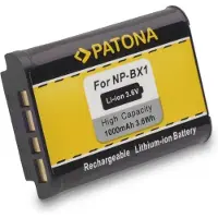 PATONA Np-Bx1 (Batterie de l'appareil photo), Alimentation pour appareil photo, Noir
