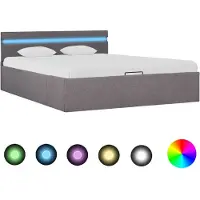 vidaXL Cadre de lit à rangement hydraulique sans matelas 120x200 cm