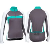 Avento T-shirt de Cyclisme Avento 81BR Femmes Manches Longues Anthracite Blanc Bleu-Taille 42