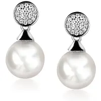 Zinzi Clous d'oreilles en argent avec perle