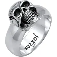 KUZZOI Bague 'Totenkopf' argent