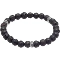 KUZZOI Bracelet noir / argent