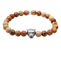 KUZZOI Bracelet 'Tiger' marron / noisette / argent