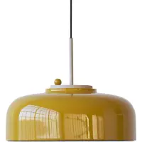 Please wait to be seated Suspension , dimmable, Jaune, Salle à manger, Aluminium