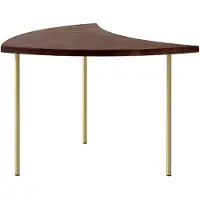 &tradition Pinwheel Table Basse HM7 Brass Legs | Oiled Walnut