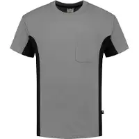 Tricorp 102002GreyBlackM T-Shirt Bicolor Borstzak (M)