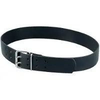 FHB Hommes, Ceinture, Ceinture en cuir à double ardillon, Noir, (90)