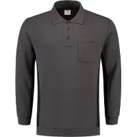 Tricorp 302001DarkgreyBlackL Polosweater Bicolor Borstzak