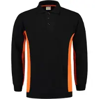 Tricorp 302001BlackOrangeL Polosweater Bicolor Borstzak