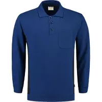 Tricorp Hommes, Pull-over, Sweatshirt col polo bicolore poche poitrine RoyalblueNavy Gr. M, Bleu, (M)