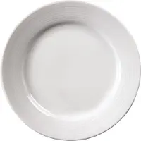 Olympia Assiette plate blanche en porcelaine à large bord 20 cm (12 pièces)