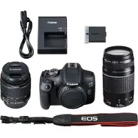 Canon Appareil Photo Reflex EOS 2000D + Objectif EF-S 18-55 mm f/3.5-5.6 IS II + Objectif EF 75-300 mm f/4-5.6 III + Sac SB130 + Carte mémoire SD 16 Go