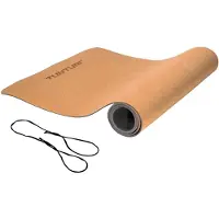 Tunturi Tapis de Yoga - Tapis Yoga Kurk - TPE - 183cm - Antidérapant - Incl. application fitness e