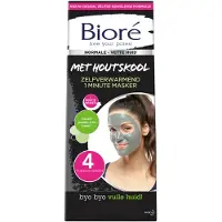 Bioré Masque 1 minute au charbon - 4 masques