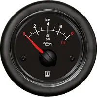 VETUS Oil Pressure Gauge 12-24v Argenté 52 mm