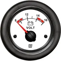 VETUS Voltmeter 10-16v Argenté 52 mm