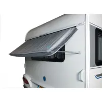 Bo Camp BO-CAMP Marquise de fenêtre de caravane 180 x 75 cm grise