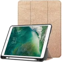 IMoshion Coque tablette Trifold pour Apple iPad 6 (2018) 9.7 pouces / iPad 5 (2017) 9.7 pouces / Air 2 (2014)/Air 1 (2013) - Rose Doré