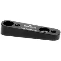 Elvedes Flat Mount Adaptateur d'étrier de frein à disque arrière Pour vélo Noir 160 mm Noir 160 mm