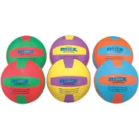 Spordas Set de volley-ball 6 couleurs - balles souples pour enfants pour l'intérieur & l'extérieur