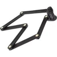 ABUS Antivol pliable Bordo Combo Lite 6150/85 avec sacoche - serrure à combinaison extra-légère en acier spécial - niveau de sécurité 6 - 85 cm - noir