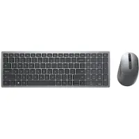 Dell Clavier et souris sans fil multi-appareils KM7120W - Ensemble clavier et souris - Bluetooth, 2.4 GHz - QWERTY - USA International - gris titane