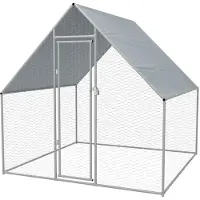 vidaXL Cage à poules d'extérieur 2x2x1,92 m Acier galvanisé
