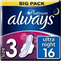 Always Platinum Night Grösse 3 Damenbinden mit Flügeln 16ct