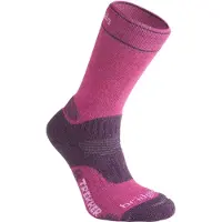 Bridgedale Midweight Merino Performance Boot Socks Rose EU 41-43 Femme