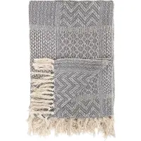 Bloomingville Plaid En Coton Gris Foncé -