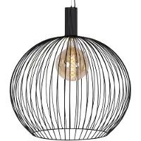 QAZQA Suspension design ronde noire 70 cm - Dos